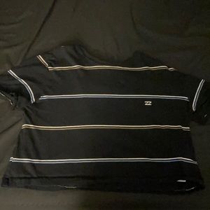 Billabong cropped navy blue T-shirt